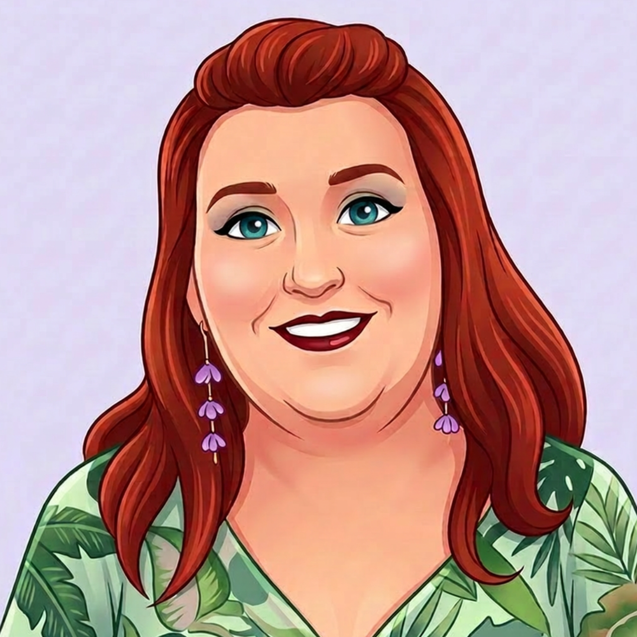 illustrated portrait from photo 1